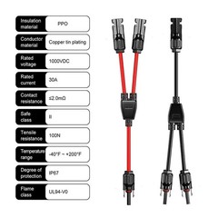 Y-Shaped Solar Branch Connector MMF/FFM Waterproof Dustproof In-Line Adapter