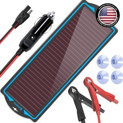 Portable 12V Solar Panel with Built-in Charge Controller for All Vehicles