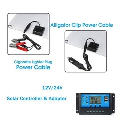18V 25W Monocrystalline Solar Panel Kit Dual USB Cellphone Recharger JIRW