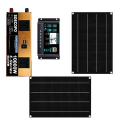 10000W Solar Kit | with Efficient Inverter, 2pcs Solar Panels, 100A Controller