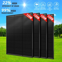 800W Watt Mono Solar Panel 12V Charging Off-Grid Battery Power RV Home Off Grid