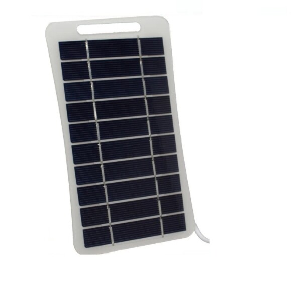 2W 5V solar panel mobile phone power bank charger, 3.7V battery with handle