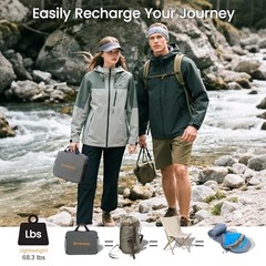 Portable Solar Panels Chargers with PD3.0 USB-C,QC3.0 USB-A and DC 100W
