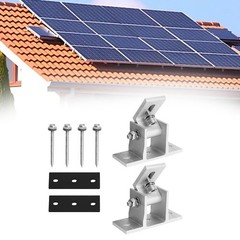 2Pcs Solar Panel Mounting Brackets Solar Panel Holder for Trailers RV Roof