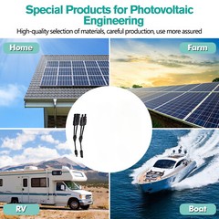 Solar Panel Y Branch Cable Connection Adapter Connector Extension Waterproof