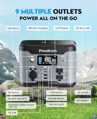 300W Portable Power Station 296Wh Battery Backup Solar Generator for Camping