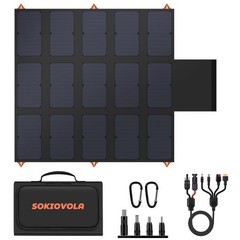 SOKIOVOLA 100W Portable Foldable Solar Panel 20V Portable Solar Charger with …