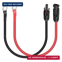 iGreely 10 Gauge Wire Solar to O Ring Cable Solar Panel Adapter Kit Cable Connet
