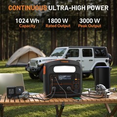Portable Power Station 1800W 1024Wh LiFePO4 Solar Generator for Camping RV