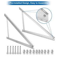 45″ Solar Panel Mount Bracket for 100-400 Watts Solar Panel with Enhanced Cro…