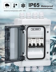 DC Circuit Breaker Box Cover with UV-Proof, 60 Amp Electrical Power Distribut…
