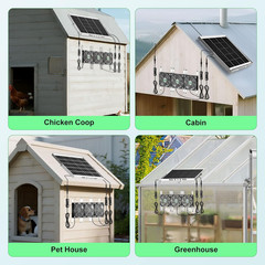 Solar Greenhouse Fan Kit 30W Waterproof Exhaust Intake Ventilation Shed Chicken
