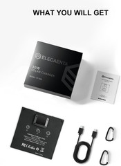 ELECAETNA 30W Solar Panel, HPBC Solar Cells with 25.4% Conversion, USB C & USB Q