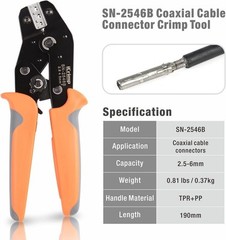 Durable iCrimp Solar Crimping Tool – EDM Jaw & Ergonomic Grip, Black/Orange