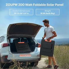 200 Watt Portable Solar Panel for Power Station, Foldable Solar Charger with …