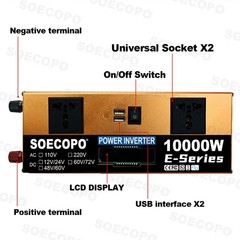 US 10000W Solar Kit | Includes Inverter, 2pcs 200W Solar Panels 100A ControlleOB