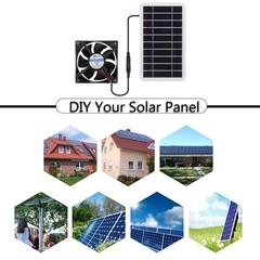 4W Solar Powered Panel Exhaust Roof Attic Fan Air Ventilation Van For Pet House