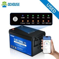 12V 150Ah LiFePO4 Battery Bluetooth SOC Status Indicators Trolling Motors RV