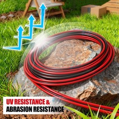 200 FT Solar Wire 10 AWG Solar Panel Extension Cable w/ Flexible Wire Connectors