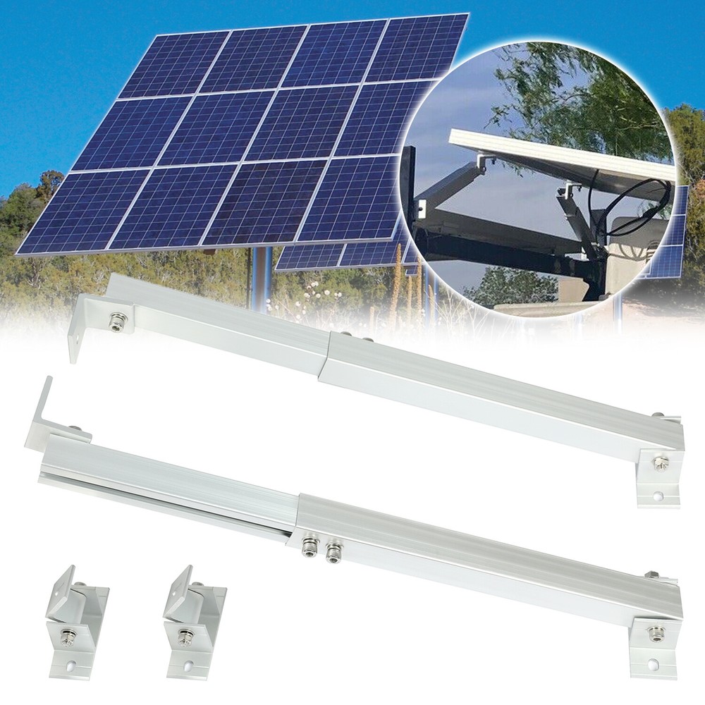 Solar Panel Mounting Brackets Kit System Aluminum Adjustable For Roof RV Boat