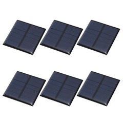 6pcs Mini 3V 0.375W 125mA Solar Panels, for Photovoltaic Cells