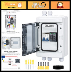 Solar Panel Disconnect Switch with Surge Protector, 40A DC1000V Combiner Box, RV