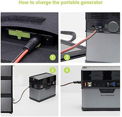 ALLPOWERS Solar Charger 100W Solar Panel Foldable Portable with Dual 5V Usb18V D