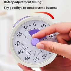 Manual Kitchen and Study Timer with Visible Count Down Display, LED Flashing