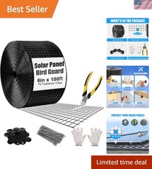 Durable 6in x 100ft PVC-Coated Bird Guard – Weather-Resistant for Solar Panels