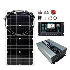 SOECOPO 30000W Peak Solar System Kit Flexible Panel for Camp Charger Off Grid