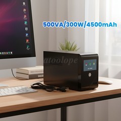 Backup UPS Power Supply 500VA 300W Battery Backup Device with 3 Outlets