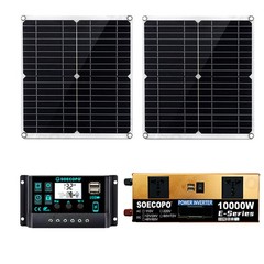 Off-Grid Solar Kit 10000W Sine Wave Inverter +2pcs Solar Panels+100A Controller