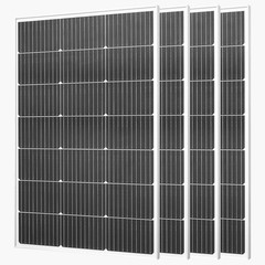 4PCS 100W Monocrystalline Solar Panels, 23% High-Efficiency Mono PV Module with