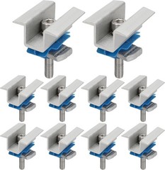Solar Panel Mounting Bracket Clamps Wide Photovoltaic Support Mid Secure 10 PCS