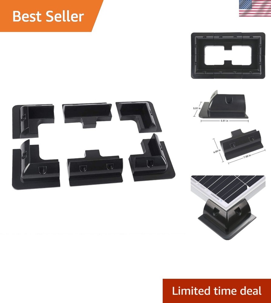 Corner Bracket Solar Panel Roof Drill-Free Mount for RV, Boats, 1 Set