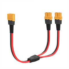 XT60 Y Splitter,12Awg XT60 1 Male to 2 Female Connector Cable for UAV Phantom Qu