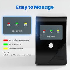 Backup UPS Power Supply 500VA 300W Battery Backup Device with 3 Outlets