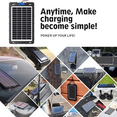 Solar Panel 12V 20W Trickle Charger Battery Charger Kit Maintainer Boat Car RV