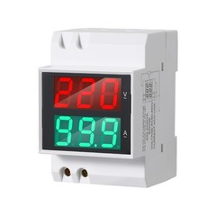 Rail Mount AC Volt Ammeter D52 2042VA Digital Dual Display Meter AC50 450V