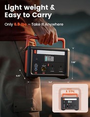 Portable Power Station 600W 299Wh Fast USB-C Camping