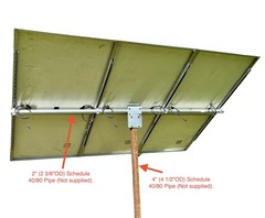 Solar Panel Array Pole or Pipe Mount Mounting Bracket for 4″ Pipe Universal Bolt