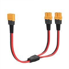 XT60 Y Splitter,12Awg XT60 1 Female to 2 Male Connector Cable for UAV Phantom Qu
