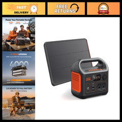 Portable Solar Generator 300W – 292Wh LiFePO4 Battery & 100W Solar Panel for RV,
