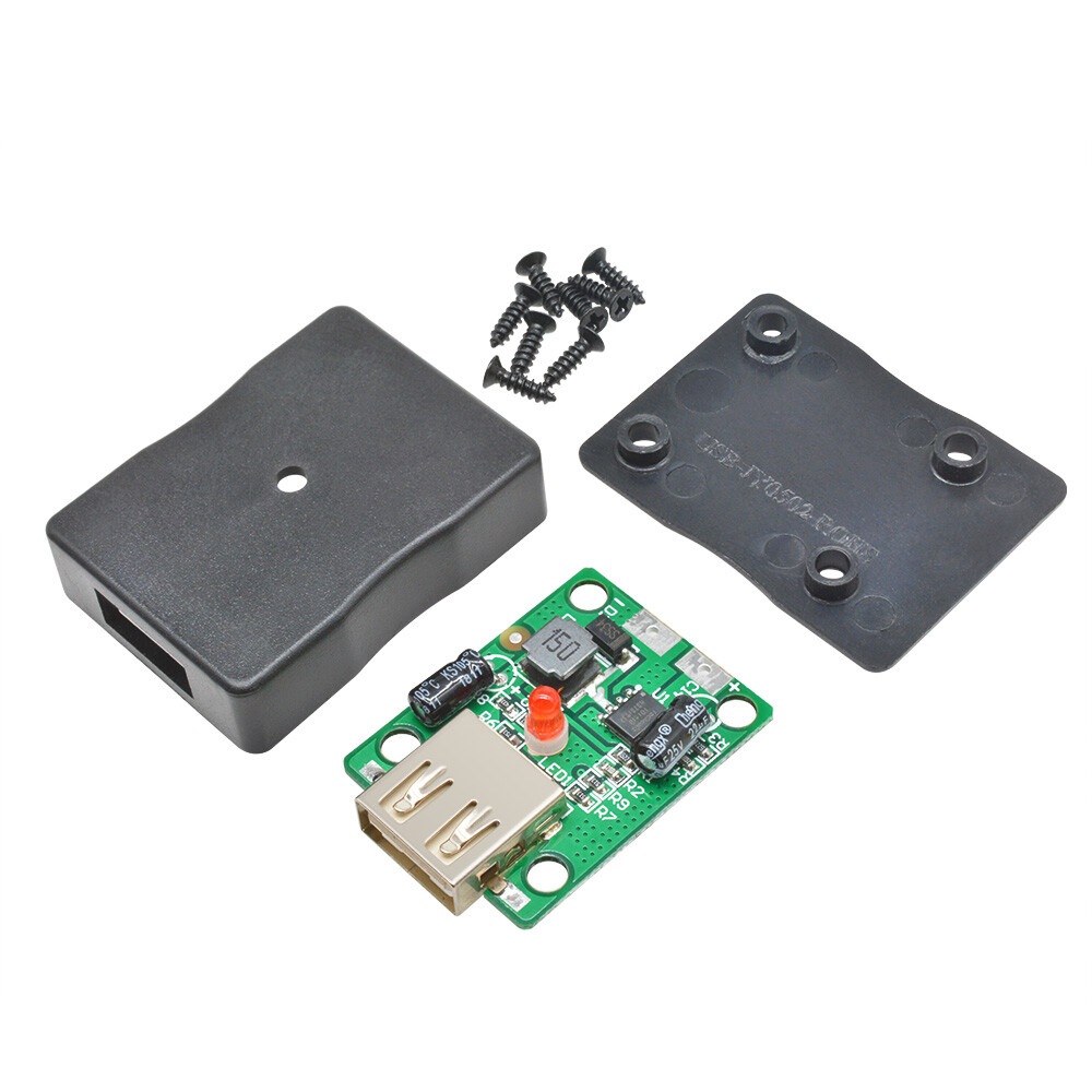 5V 2A Solar Power Bank Panel USB Charge Voltage Controller Regulator Black Shell