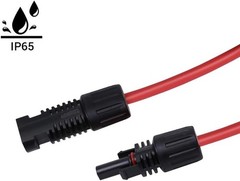 MC4 Solar Extension Cables, 20ft, Black&Red, Pair