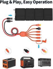 7-in-1 Solar Panel Connector Kit Universal M-C-4 Cable to DC 8mm XT60 Adapter