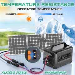 25FT 10AWG Solar XT60i Cable, Solar Panel Connector Extension for Power Station