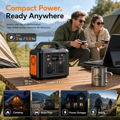 YSWHSTA Portable Power Station, 288Wh LiFePO4 Battery, 300W Electric Solar Gener