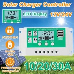 Automatic Charge Controller LCD Display Controller 10A 20A 30A Charging Current