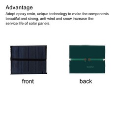 5 x Mini Solar Panel Cell 5.5V 90mA 0.495W 70mm x 55mm for DIY Project